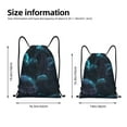 thumbnail image 2 of Daiia Ice blue light spot jellyfish Pattern Drawstring Backpack, Gym Bag, Lightweight Backpack, Water-Resistant Bag Travel Sports Backpack, Fitness Bag, Yoga Bag-Medium, 2 of 6