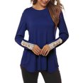 thumbnail image 4 of Jalioing Women's Long Sleeve Yoga Tops Crew Neck Casual Loose Athletic Shirts Fashion Basic Sport T Shirt Clothes, 4 of 5