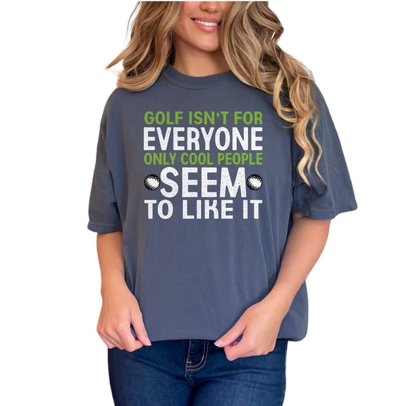 Funny Golf Lovers Quote Cool People, Denim Comfort Colors T-Shirt, Small