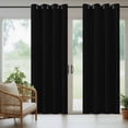 thumbnail image 4 of Black Outdoor Curtains for Patio Waterproof, Windproof Privacy Curtains with Weighted Bottom, Solid Color Farmhouse Black Outside Drapes for Picnic Garage Backyard Cabana 54"x108" 1 Panel, 4 of 8