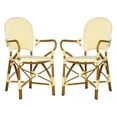 thumbnail image 2 of Safavieh Hooper Outdoor Stacking Arm Chair, Set of 2 - Yellow/White, 2 of 8