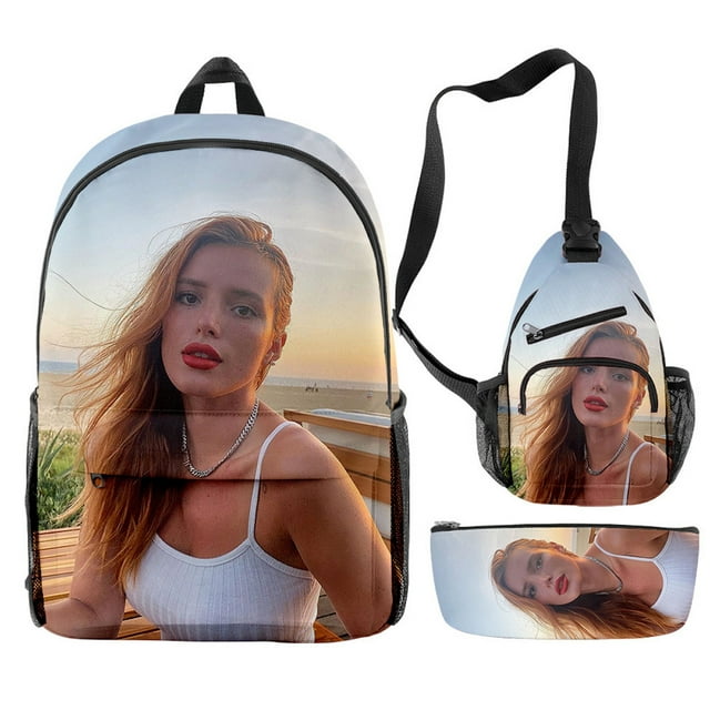 Set de mochilas Bella Throne Anime de 3 piezas para niños, mochila escolar