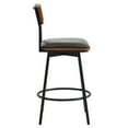 thumbnail image 4 of Maddie Home 27" Faux Leather Counter Swivel Bar Stool in Gray (Set of 2), 4 of 5