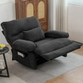 thumbnail image 2 of Oversized Recliner Chair, Large Wide Seat Manual Comfortable Recliner with Pockets,Recliner Chair Lounge Chair for Adults Living Room, 350 lb Weight Capacity, Grey, 2 of 8