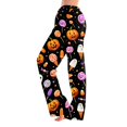 thumbnail image 2 of Zydvens Women Halloween Pajama Pants Wide Leg Lounge Wear with Pockets Soft Elastic Waist Drawstring Sleepwear Bottoms Plaid Pumpkin Fall Harvest Costume Cosplay Gift S-3XL, 2 of 7