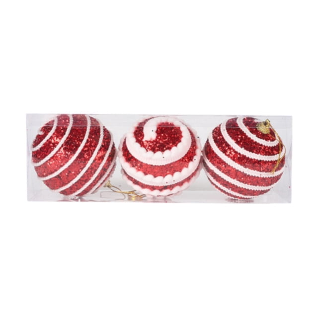 3 bolas navideñas colgantes Strade Fareast Limited 8 cm