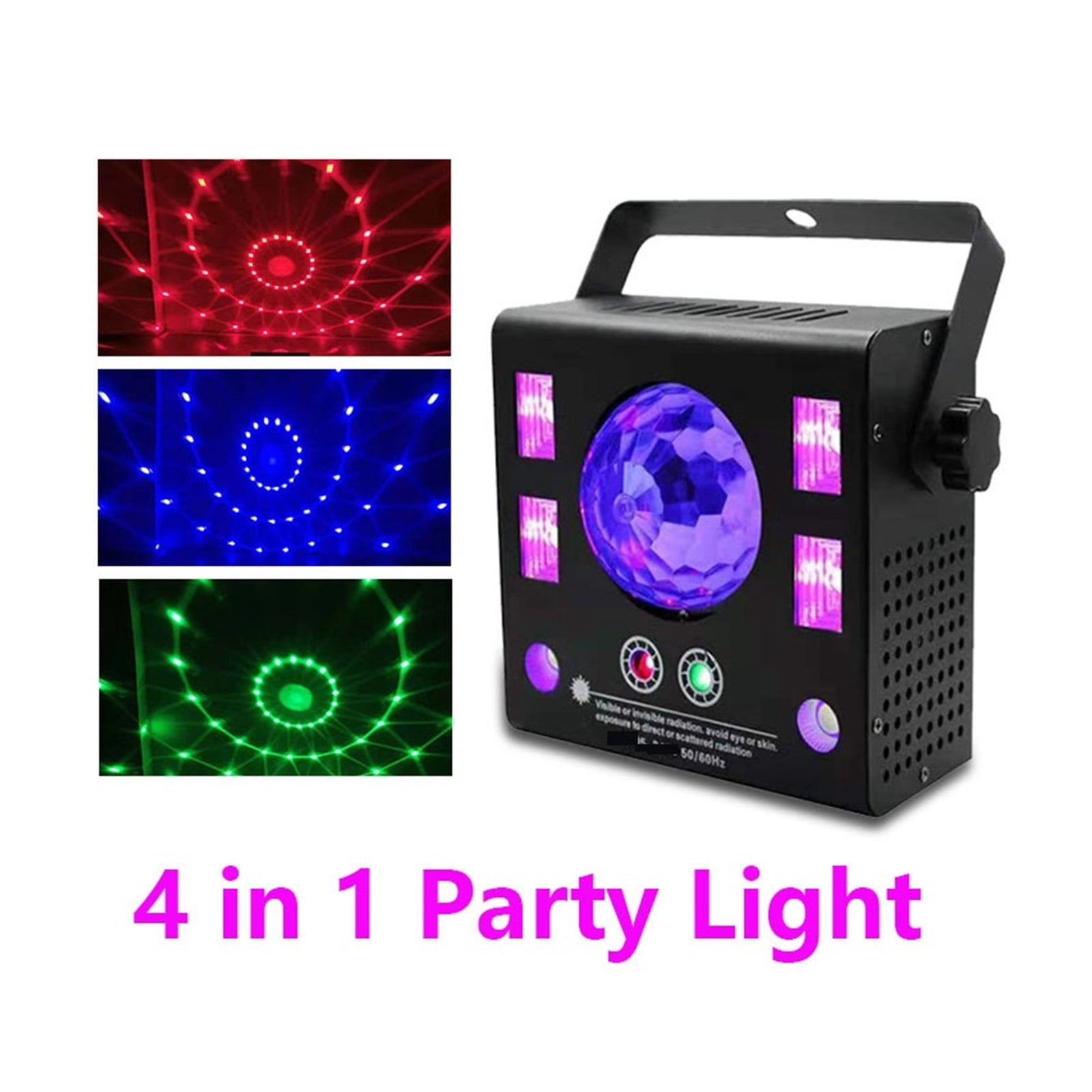 Party Light 50W 4in1 Controller Strobe Magic Ball UV Black Stage Lighting Effect For DJ Disco Holiday Wedding Bar KTV ,Easy to Install
