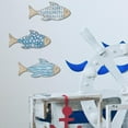 thumbnail image 5 of pstuiky Decoración de pared colgante de madera con forma de banco de peces para el hogar o dormitorio. Arte para colgar en la pared. Artesanía de madera., 5 of 5