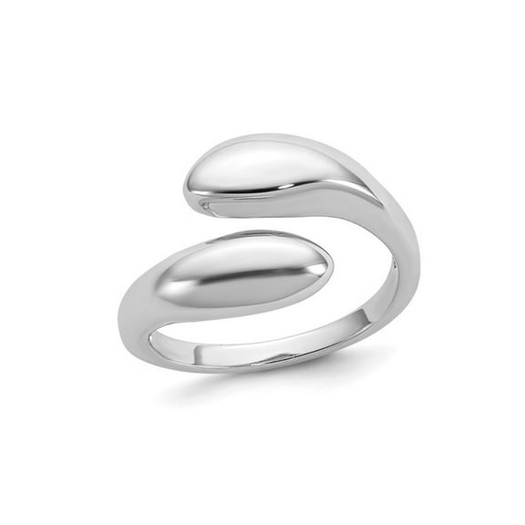 Gem & Harmony Sterling Silver Open By-Pass Polished Ring for Women