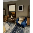 thumbnail image 2 of Accent Chair Armchair for Living Room Barrel Club Chair with Soft Padded Seat & Sturdy Legs for Bedroom Waiting Room Reception Chairs(Navy Blue), 2 of 7