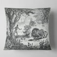 thumbnail image 2 of Designart Lion Eating Man - Animal Throw Pillow - 18x18, 2 of 5