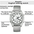 thumbnail image 4 of Atomic American English Talking Watch Speaks Clear and Loud Time, Date and Alarm time Stretch Band is Best Gift for Senior,Visually impaired, or Blind People, 4 of 5
