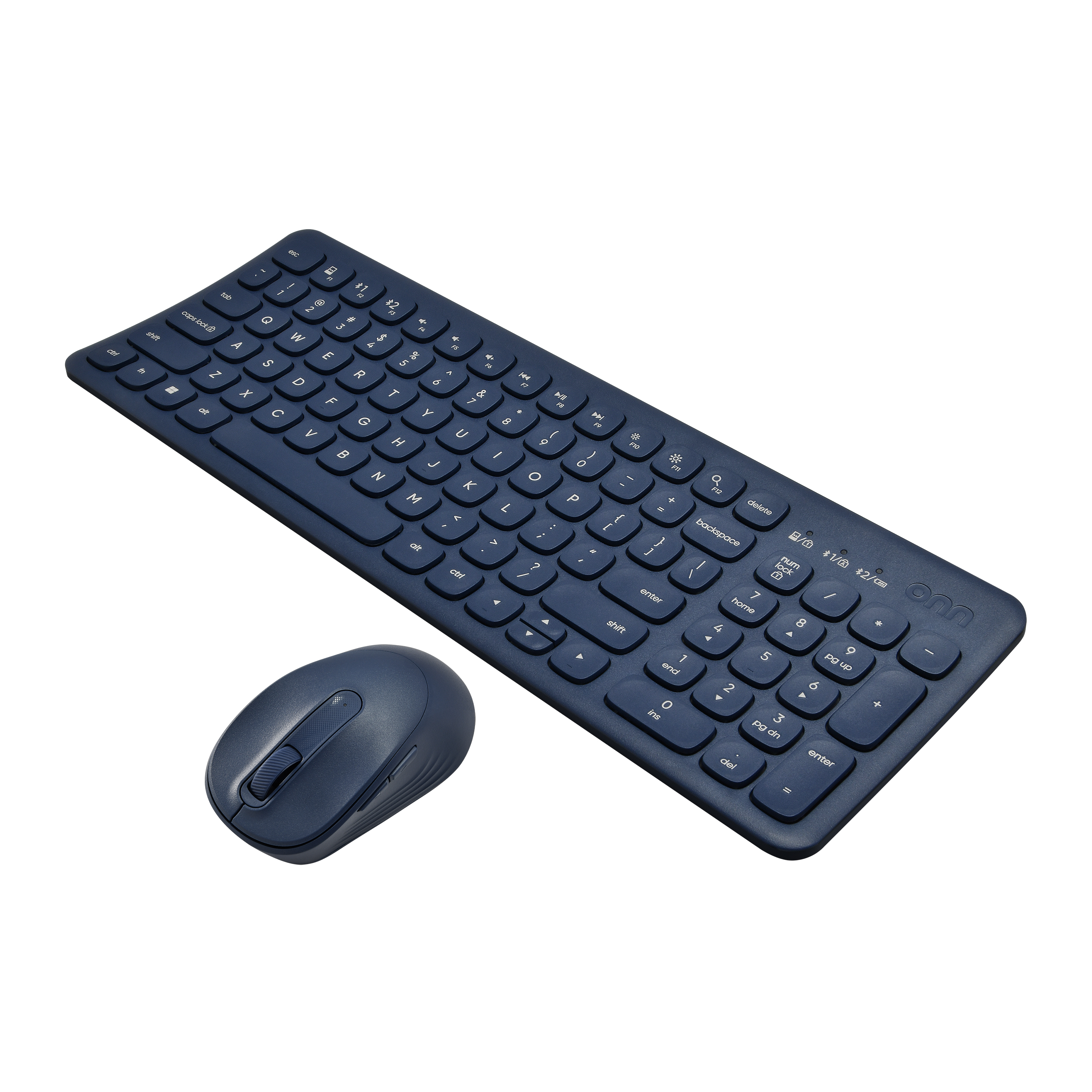 onn Curve Wireless Full-Size Keyboard & Mouse, Blue photo 8