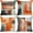 Orange and Gray, variant on Orange Black Grey Throw Pillow Covers 18x18 Set of 4 Decorative Cushion Cover White Abstract Art Painting Pillowcase for Sofa Bedroom Living Room Decor