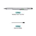 thumbnail image 3 of Unique Bargains 6 in 1 Metal Multitool Tech Tool Pen Gifts for Men with Ballpoint Pen, Ruler, Screwdriver, Stylus, Refills, Silver, 3 of 5