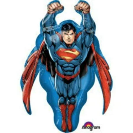 34" SUPERMAN FLYING BALLOON • Large Shape Foil Mylar Balloon • Party Supplies Decorations Foil Mylar Balloon
