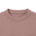 thumbnail image 4 of Men's Long Sleeve Shirts Solid Color Round Neck Waffle Weave Basic Shirt Comfort Slim Fit Casual Sports Pullover Shirt with Pocket, 4 of 5