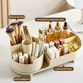 thumbnail image 2 of Organizador de maquillaje giratorio COMFYROOM con soporte para brochas, color marfil, 2 of 7