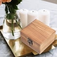 thumbnail image 4 of IBASETOY Rustic Light Brown Wood Box with Lid Latch for Organizing Jewelry Crafts and Small Sundries, 4 of 5