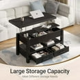 thumbnail image 3 of Greenstell Lift Top Coffee Table with Storage, Multi-Function Dining Table, 39"Wide, Black, 3 of 7