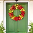thumbnail image 2 of Guirnalda de Artificial colorida, regalo, guirnalda de Floral para celebración, verano, decoración del hogar, ventana, granja amarillo rojo verde Sunnimix Corona de puerta delantera, 2 of 7