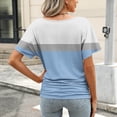 thumbnail image 4 of Bixock Womens Short Sleeve Tops,Summer Tops for Women,Blouse for Women Solid Color Crew Neck Batwing Sleeve Loose Casual Lightweight Breathable Tops, 4 of 4