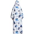 thumbnail image 4 of Camisón de franela con capucha y estampado de pingüino para mujer, suave y esponjoso, talla grande, informal, ligeramente elástico., 4 of 5