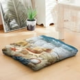 thumbnail image 4 of 24" Mermaid Boho Floor Pillow Extra-Thick Japanese-Style Meditation Seat with Ocean-Themed Tufting, 4 of 5