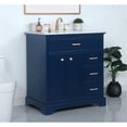 thumbnail image 2 of Elegant Decor Americana 32" Solid Wood and Metal Single Bathroom Vanity in Blue, 2 of 8