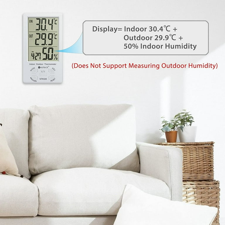 Thermomètre/hygromètre numérique intérieur/extérieur