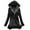 Black, variant on ICHUANYI Women Zip Up Hoodie Casual Thicken Plush Long Hoodies for Women Warm Tunic Sweatshirts Jackets Winter Coat with Pockets