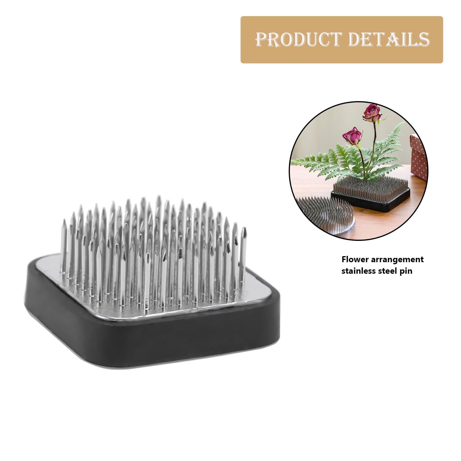 WORGEOUS 2 pcs  Flower Arrangement Needle Base Creative Flower Fixing Holder for Home