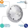 thumbnail image 3 of Lumitronics 7” Round Surface Mount RV Porch Scare Light RV LED Lights, Stainless Steel, 3 of 7