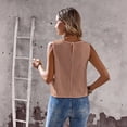 thumbnail image 5 of Stichou Womens Tank Tops 2026 Casual Sleeveless Shirt with Button Decor and Side Slit Summer Spring Tops Rose Gold L, 5 of 5