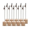 thumbnail image 2 of 10PCS/Set Wooden Place Card Holder Clips Wedding Favors Wedding favors place card holder Place Card Holder Table Photo Memo Number Name Clips Base, 2 of 8