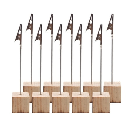 homeholiday 10PCS/Set Wooden Place Card Holder Clips Wedding Favors
