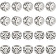 thumbnail image 1 of 40 cuentas de plata tibetanas redondas espaciadoras a granel de 3,5 mm con agujero grande para pulseras, collares y bisutería., 1 of 4