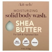 Shea Butter Solid Body Wash Bar, Almond & Shea, 4 oz (113 g), Kitsch