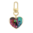 thumbnail image 1 of Dizzy And Fall Abstrat Art Gold Heart Keychain Metal Keyring Holder, 1 of 3