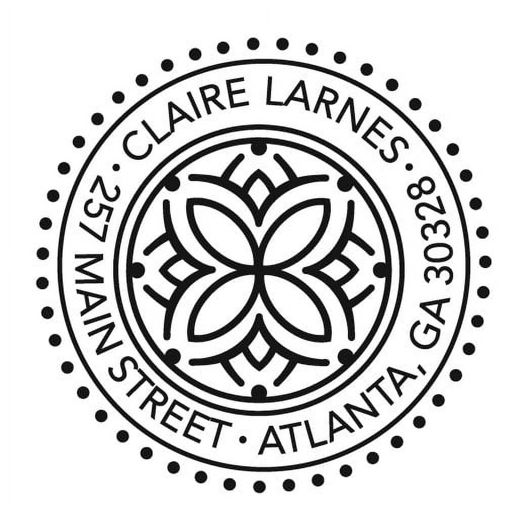 Personalized Round Self-Inking Rubber Stamp - Larnes Round
