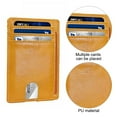 thumbnail image 3 of Tarjetero de piel para hombre Laklulu, con cepillo antirrobo RFID, 3 of 5