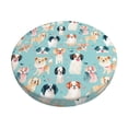 thumbnail image 1 of Balery Colorful Dog Fundas de asiento para taburete de bar redondo de tela de terciopelo ajustables que protegen de arañazos y manchas para sillas de 14 a 17 pulgadas.-14 inch, 1 of 7