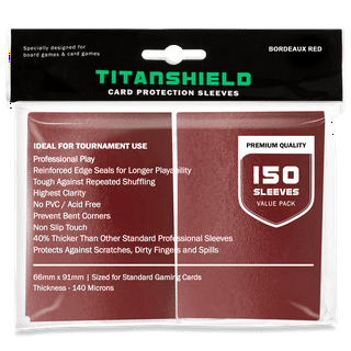  TitanShield (150 Sleeve/Bubblegum Pink) Small Japanese Sized  Trading Card Sleeves Deck Protector for Yu-Gi-Oh, Cardfight!! Vanguard &  More : Toys & Games