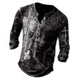 thumbnail image 1 of Camiseta Vintage para hombre, camisa de manga larga con cuello en V de imitación de algodón, ropa informal de gran tamaño, Camisa estampada con ancla de barco, otoño, 1 of 4