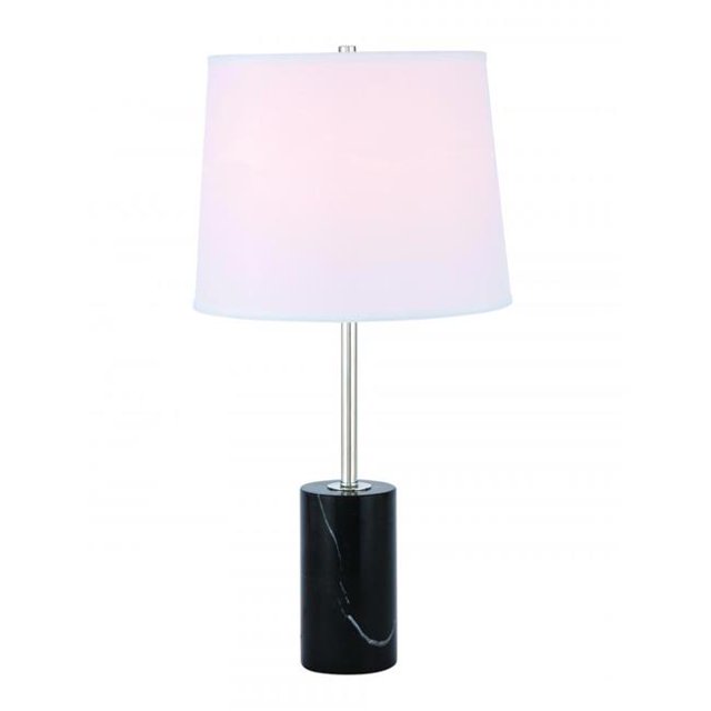 Elegant Decor TL3038PN Laurent 1 Light Polished Nickel Table Lamp