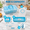 Blue, variant on Blue 2-Pack Stackable 14-Compartment Food Snack Organizer Containers with Lids and Handles