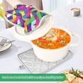 thumbnail image 3 of Yayeee Pot Holders Kitchen Heat Resistant with Pocket 7"x9.8" Cotton Oven Cooking Hot Pads, Colorful Plaid, 3 of 7