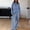 Blue, variant on Women's Striped Print Crew Neck Long Sleeve Top Drawstring Waist Wide Leg Pants 2 Piece Outfit, Loose Loungewear Matching Set Black XL(XL)