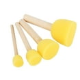 thumbnail image 4 of Pinceles de espuma para niños, 4 piezas, mango de madera, pinceles de espuma para pintar, pinceles de espuma de esponja, muy versátiles, 4 of 9