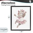 thumbnail image 4 of Stupell Industries Cottage Ballerina Hippo in Tutu Black Floating Frame Canvas Art, 17 x 21, by LSR Design Studio, 4 of 8